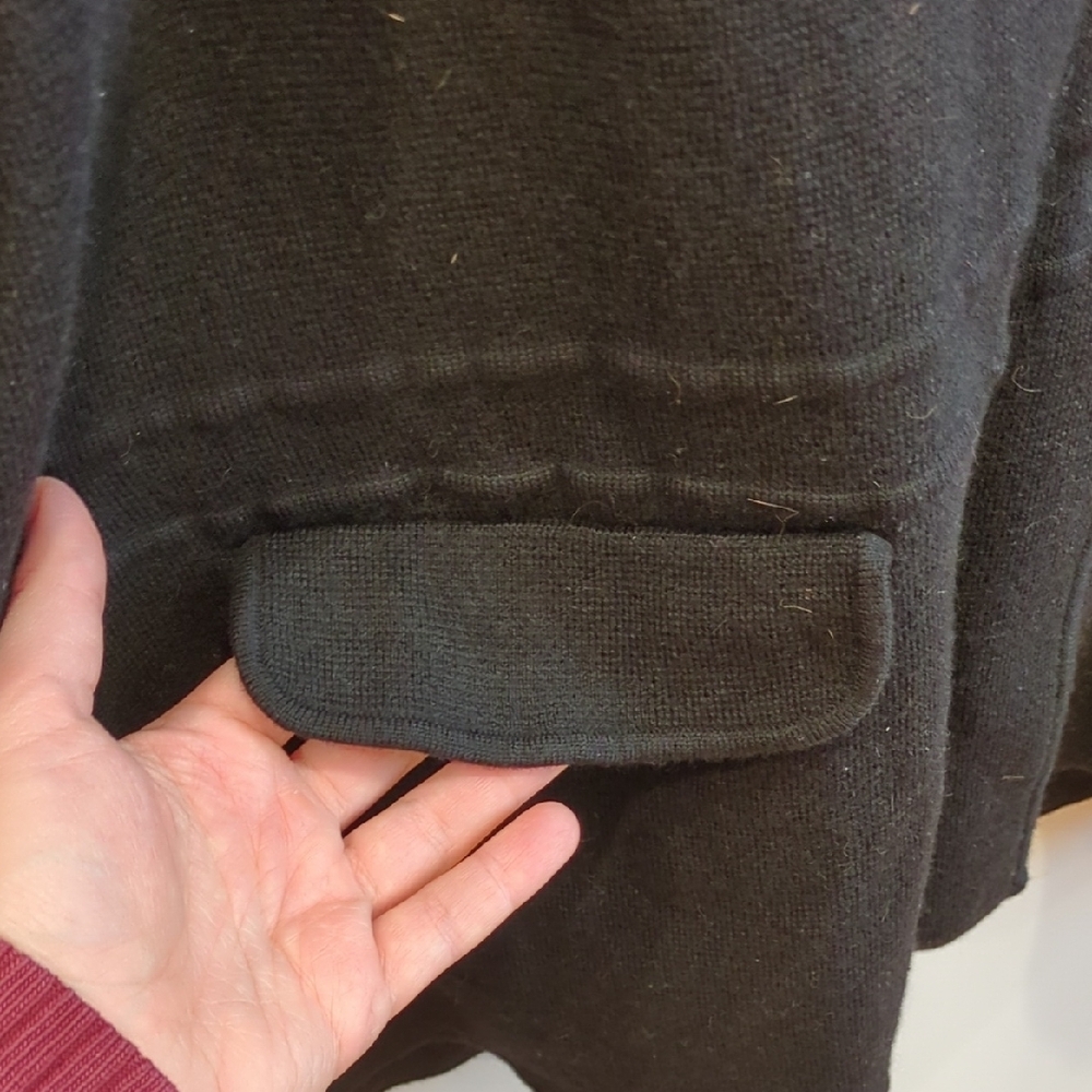 EUC Talbots Merino Wool Black Cardigan Blazer Size 3X Academia Preppy Minimalism - Picture 6 of 11